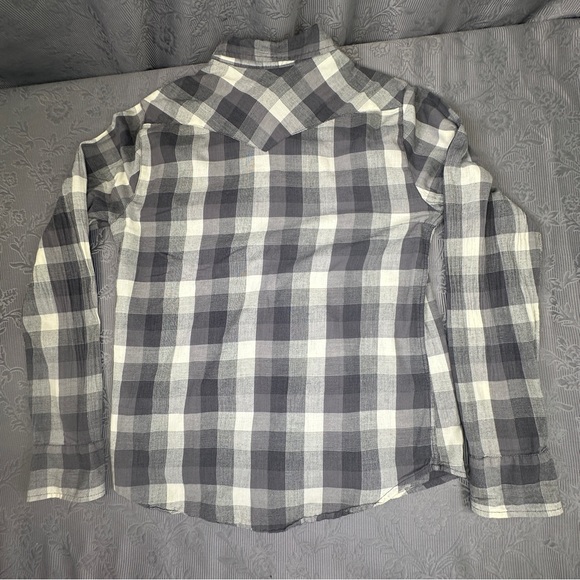 Salt Valley Western Pearl Snap Plaid Cotton Shirt M 40” Chest - Picture 10 of 12